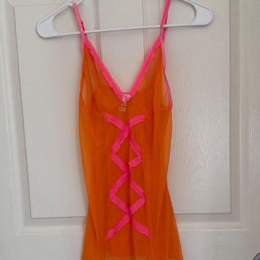 Baci-lingerie Women's Orange and Pink Dress
